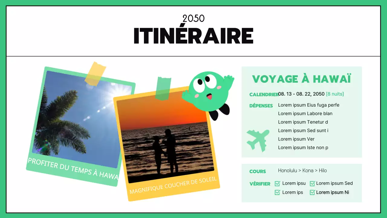 Business GoodNotes avec des lignes noires de couleur menthe