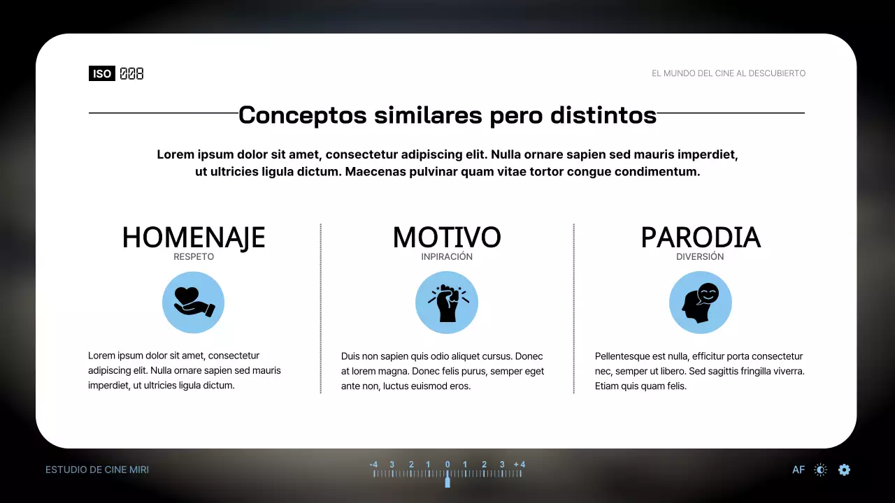 Introducción a los términos cinematográficos mediante el tema del visor