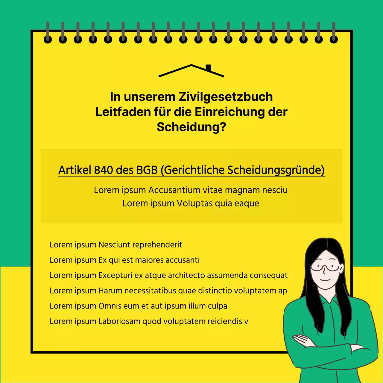 Gelbe und grüne RechtsberatungskarteNews