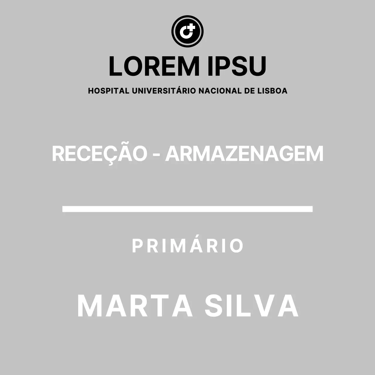 Suporte acrílico para hospital com instruções de arrumação simples em cinzento