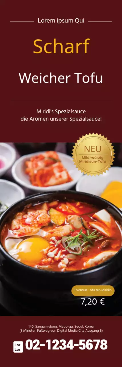 Werbung für die neue Speisekarte Ihres Sushi-Restaurants