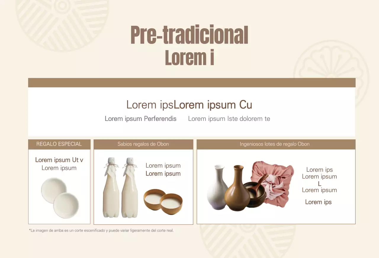 Postales tradicionales en tonos beige