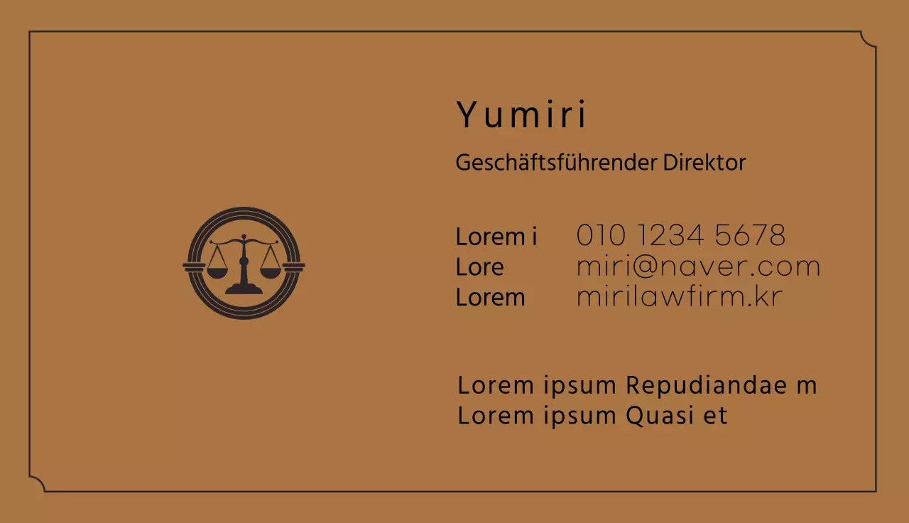 braunes Logo sauberes Kanzleigeschäft