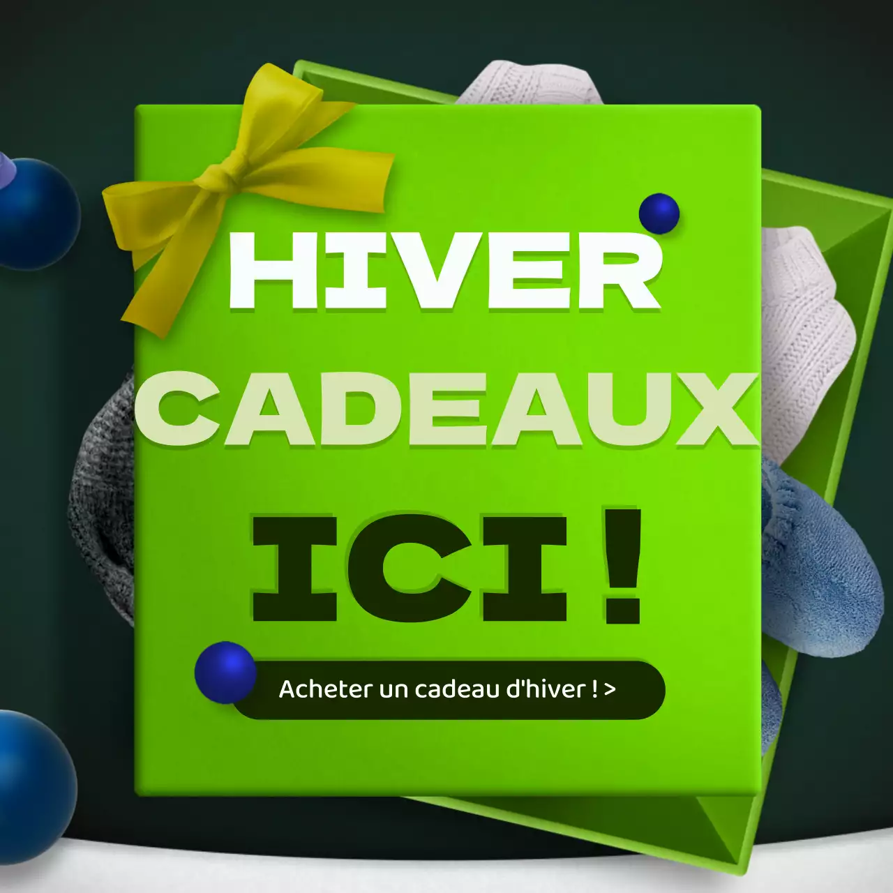 Promouvoir un concept d'événement autour des coffrets cadeaux rouges et verts