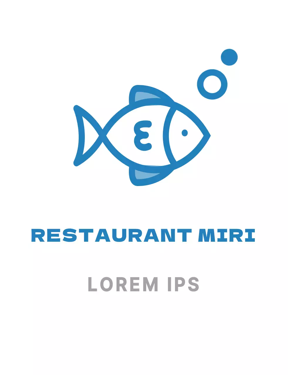 T-shirt bleu sashimi avec logo sashimi