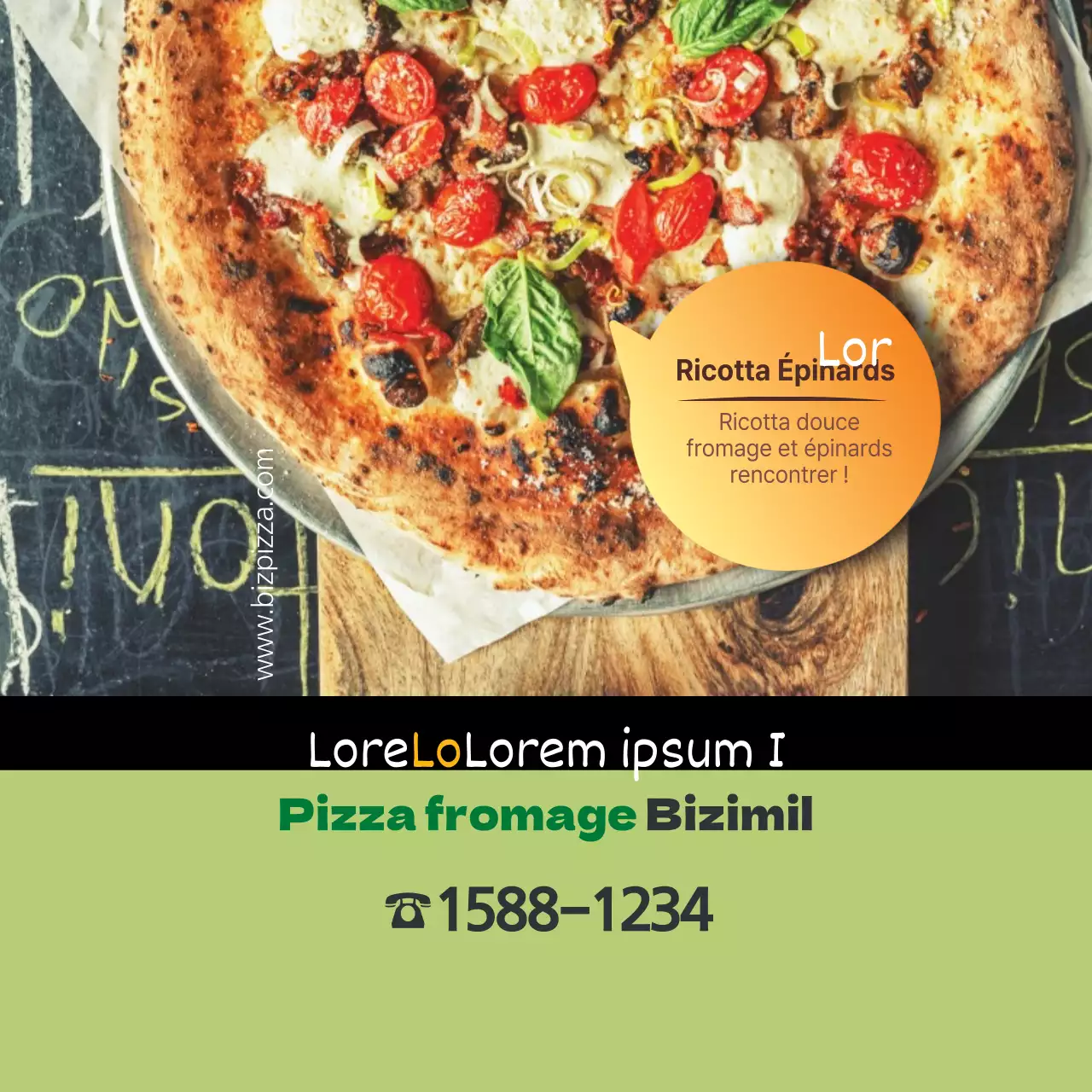 Pizza au fromage Bizimil