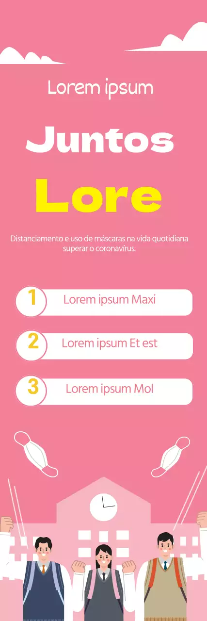 Ilustração cor-de-rosa Neat Corona