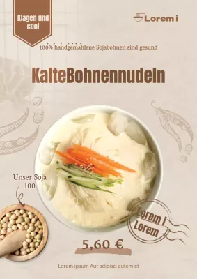 Braunes Sommeressen Katsudon-Poster