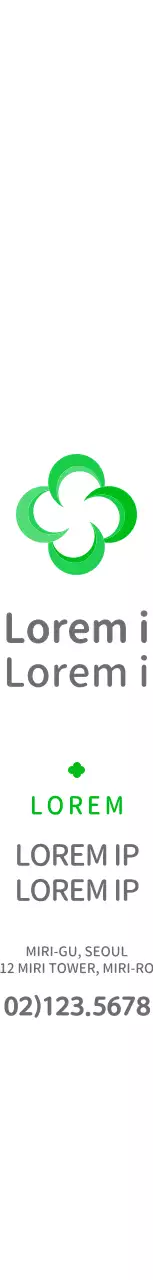 Modernes, abgerundetes, vierblättriges, schraffiertes Symbol in Grün und Grau Logo-Stil Informieren und fördern Sie Versicherungsinformationen