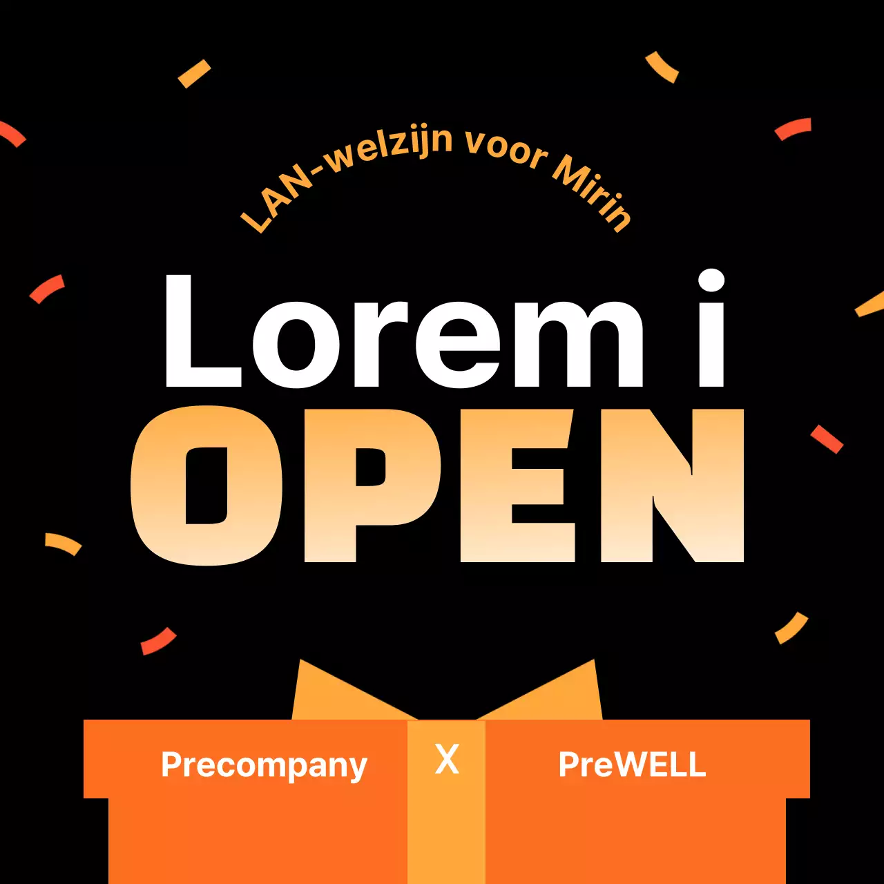 Opende een schoon zwart en oranje welzijnscentrum in huis