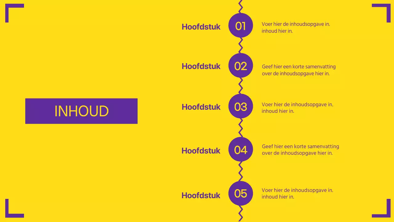 Een sterke, strakke presentatie in geel en paars