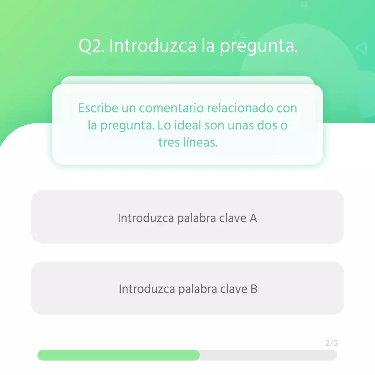 Concepto simple de test psicológico con gradientes