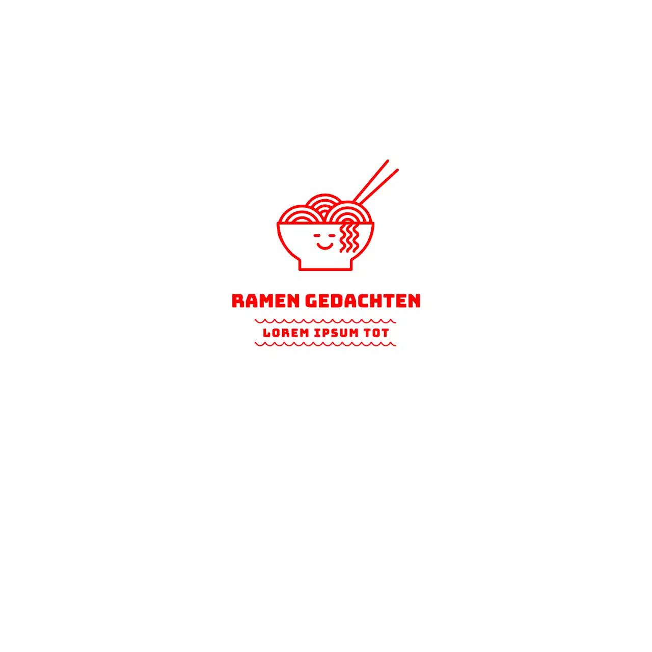 Ramen Gedachte Servet