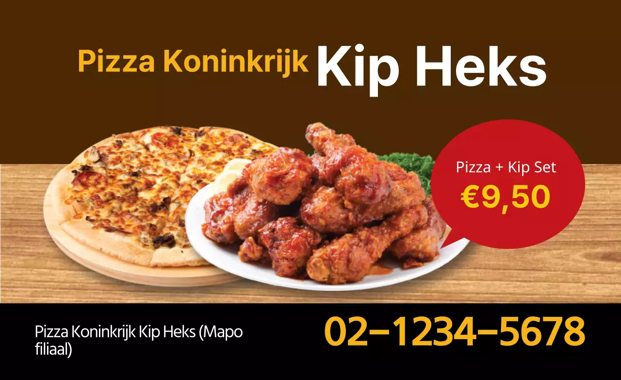 Bruine foto benadrukt schoon restaurant dat pizzakip promoot