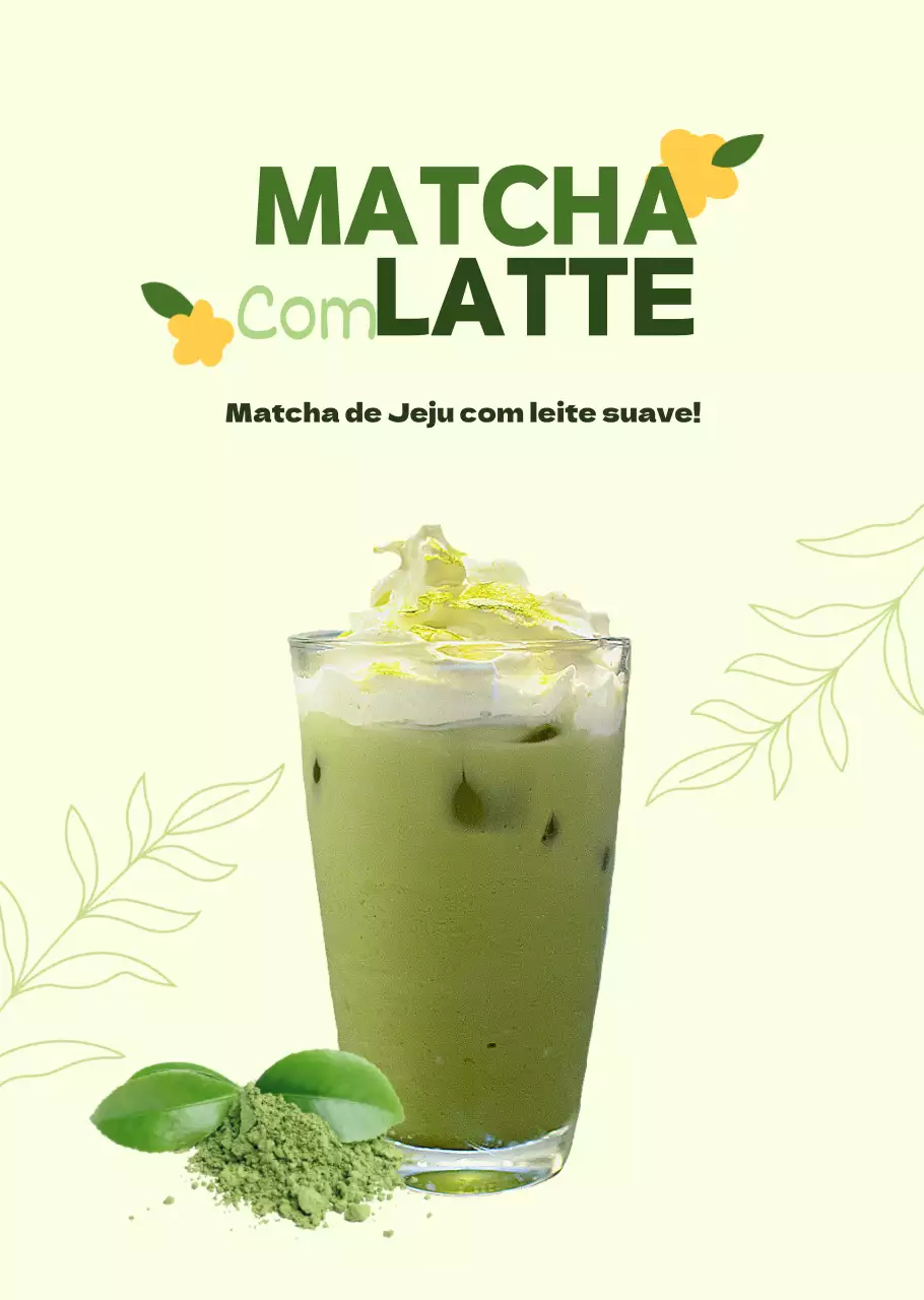 Cartaz transparenteMatcha Latte