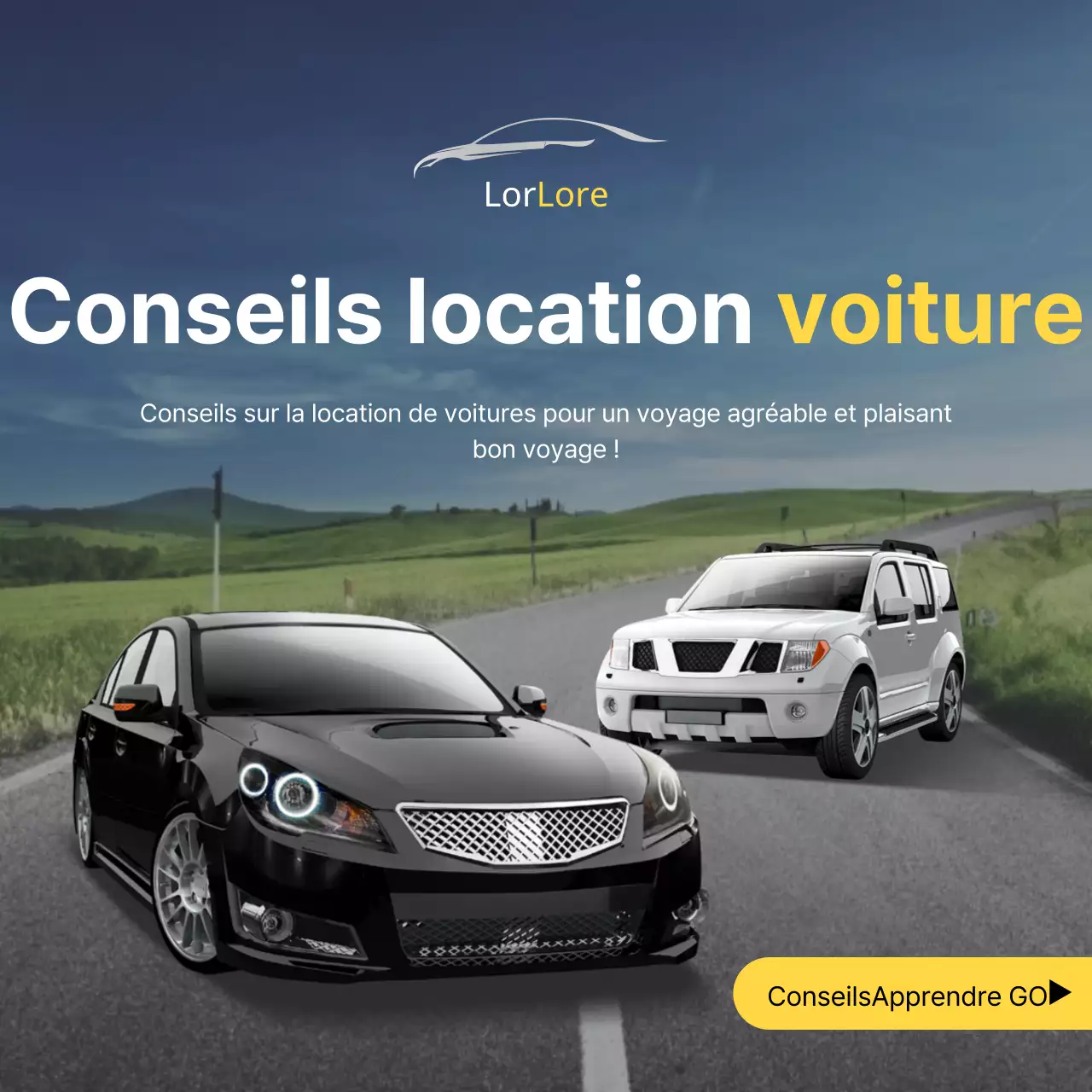 Conseils pour l'utilisation des voitures de location grises et jaunes