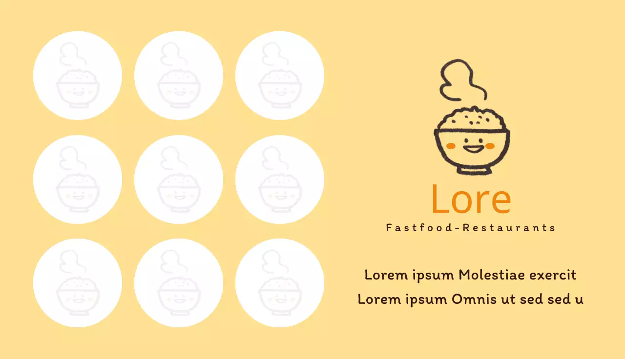 Niedliche Snack-Shop-Visitenkarten