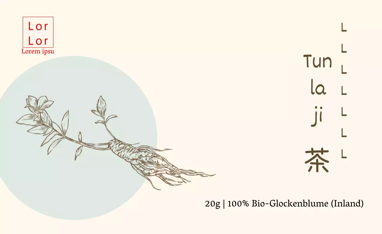 Minze Zeichnung Glockenblume Tee Aufkleber