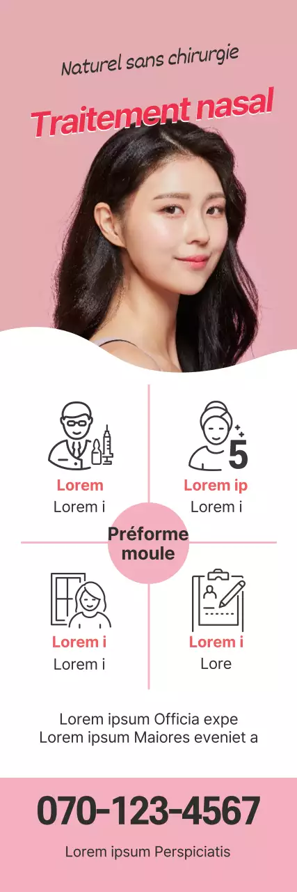 Chirurgie plastique rose comblement de pont