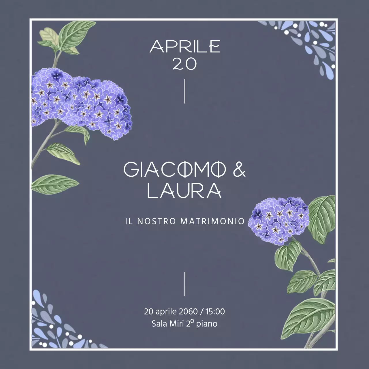 Invito di nozze sentimentale con motivo floreale beige