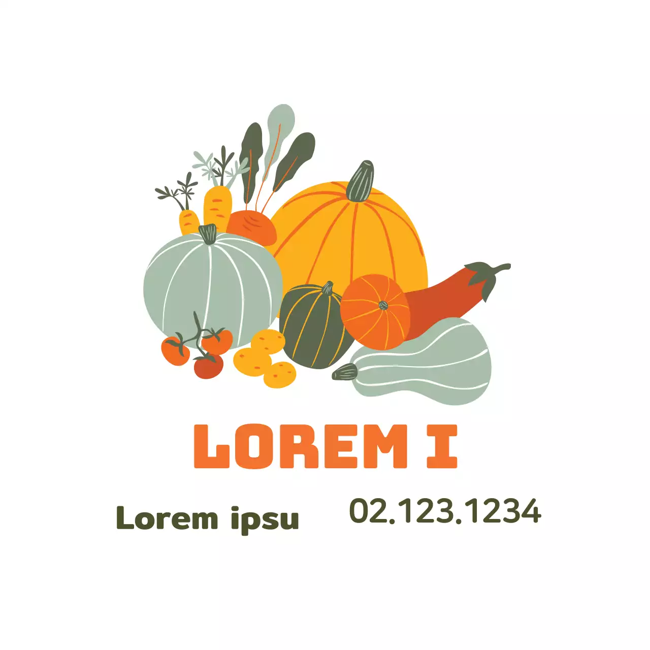 Nette boerderij met oranje illustratie