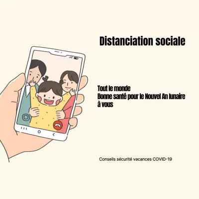 Thèmes de distanciation de Corona pour les fêtes de fin d'année