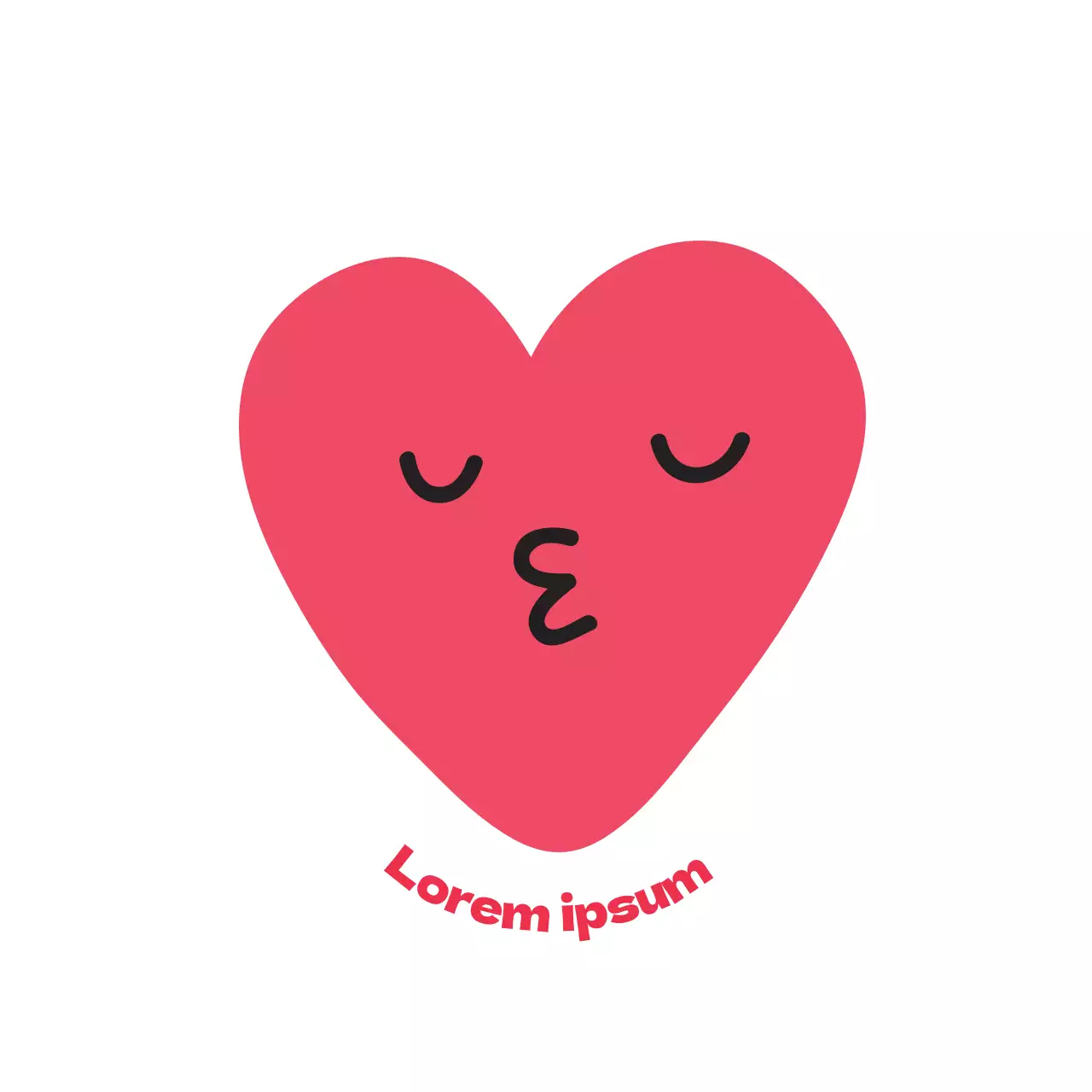 Illustration rose cœur mignonIllustration rose jour mignon blanc étiquette