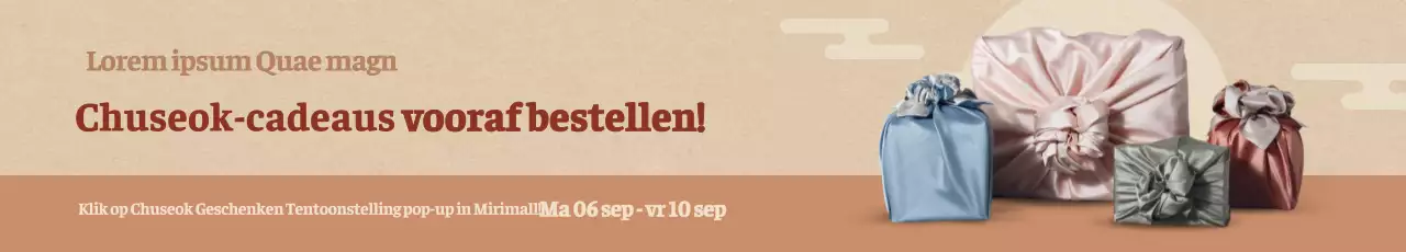 Chuseok geschenkbanners in gedempte tinten