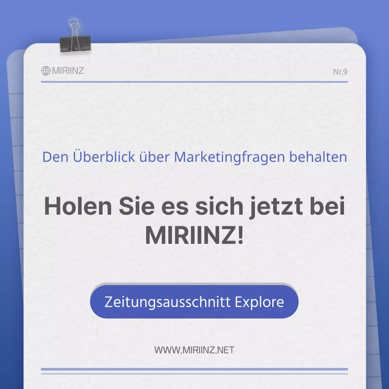 Papier Textur Karte in Blau und GrauConcept NewsClipping