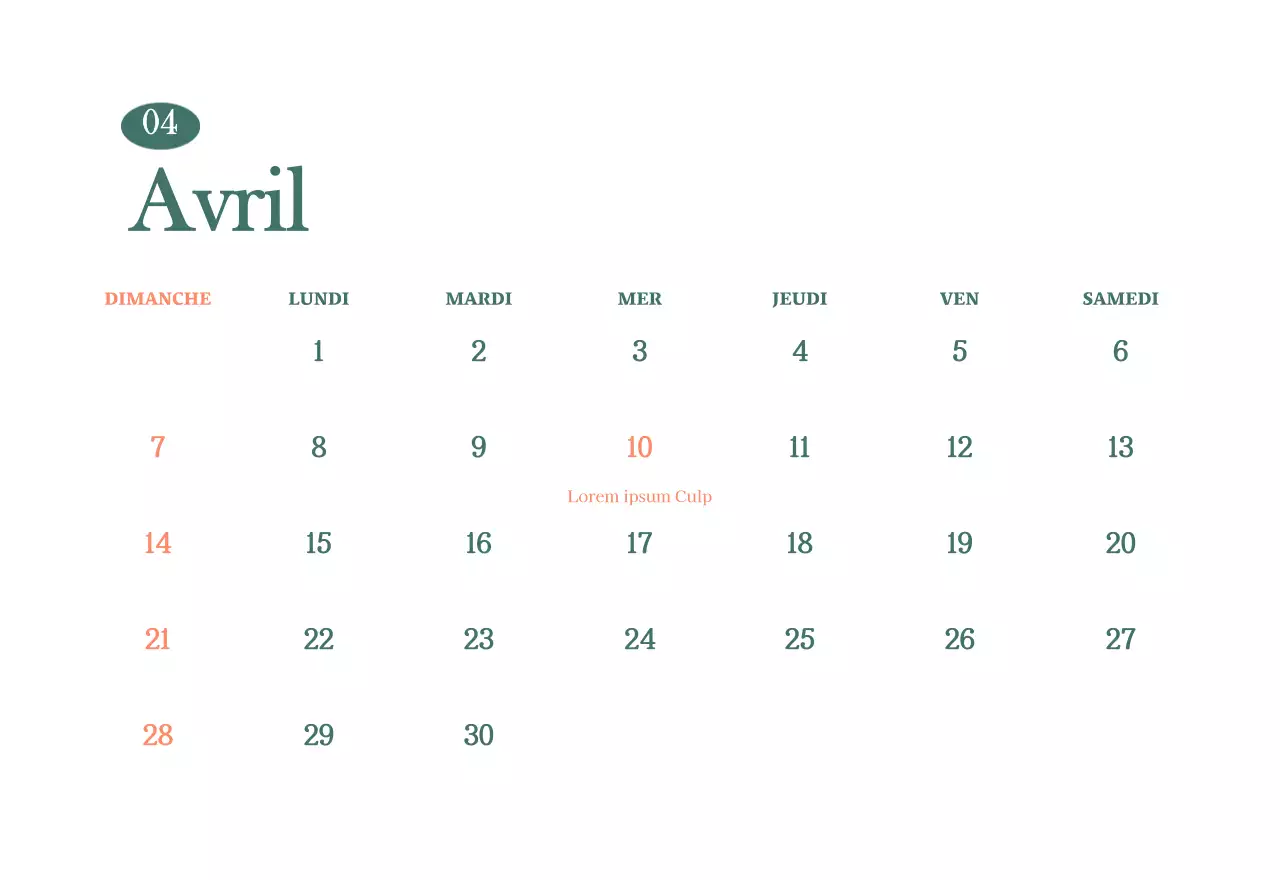 Calendrier des cafés avec recommandation de la boisson du mois