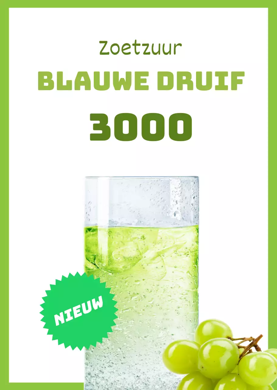 Blue Grape Android met een eenvoudige lay-out in limoengroen