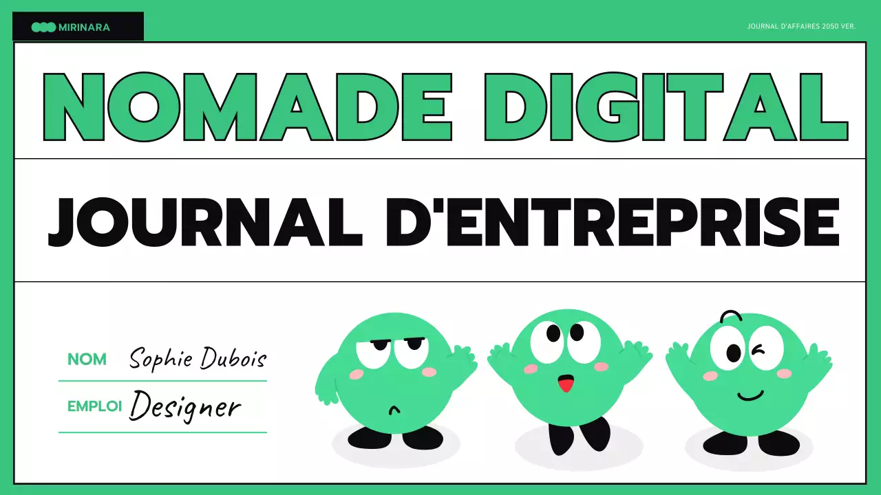 Business GoodNotes avec des lignes noires de couleur menthe