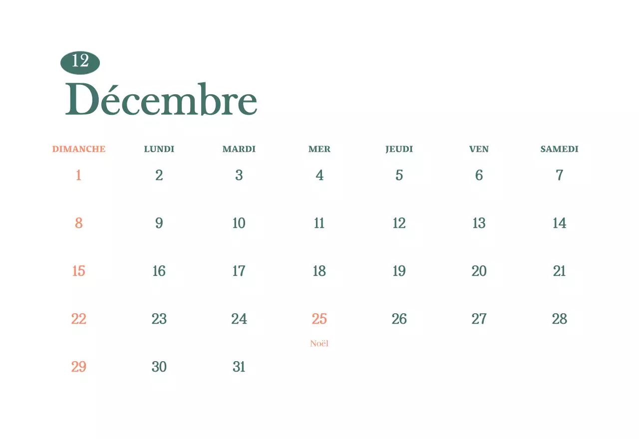 Calendrier des cafés avec recommandation de la boisson du mois