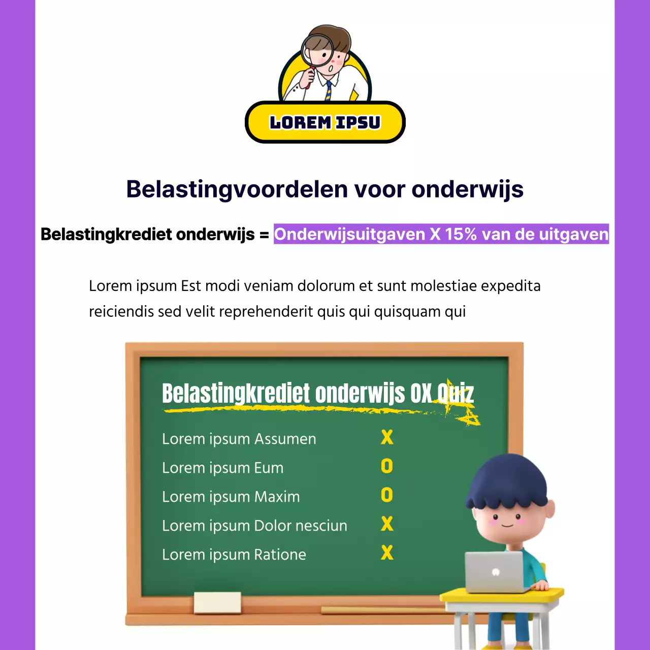 Eindejaarsreconciliatie met schattige paarse en gele illustraties