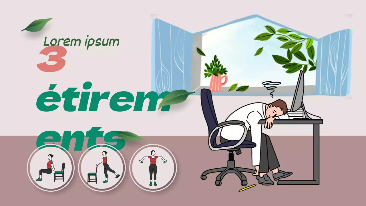 Comment s'étirer dans un thème printanier rose et vert