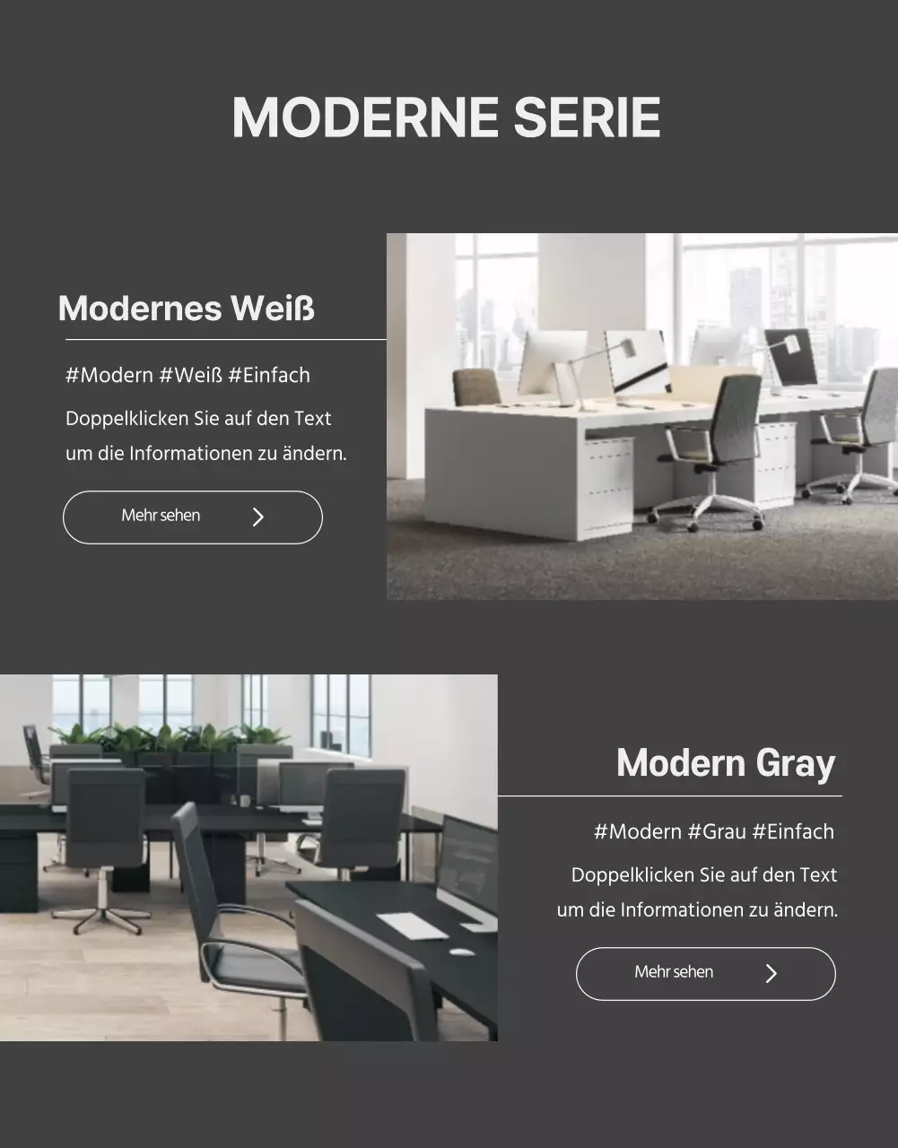 Büromöbel im modernen Stil Details