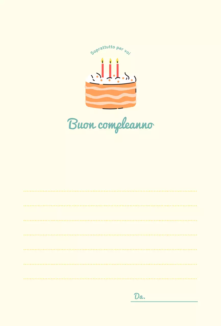 Illustrazione di torta Festa di compleanno in giallo