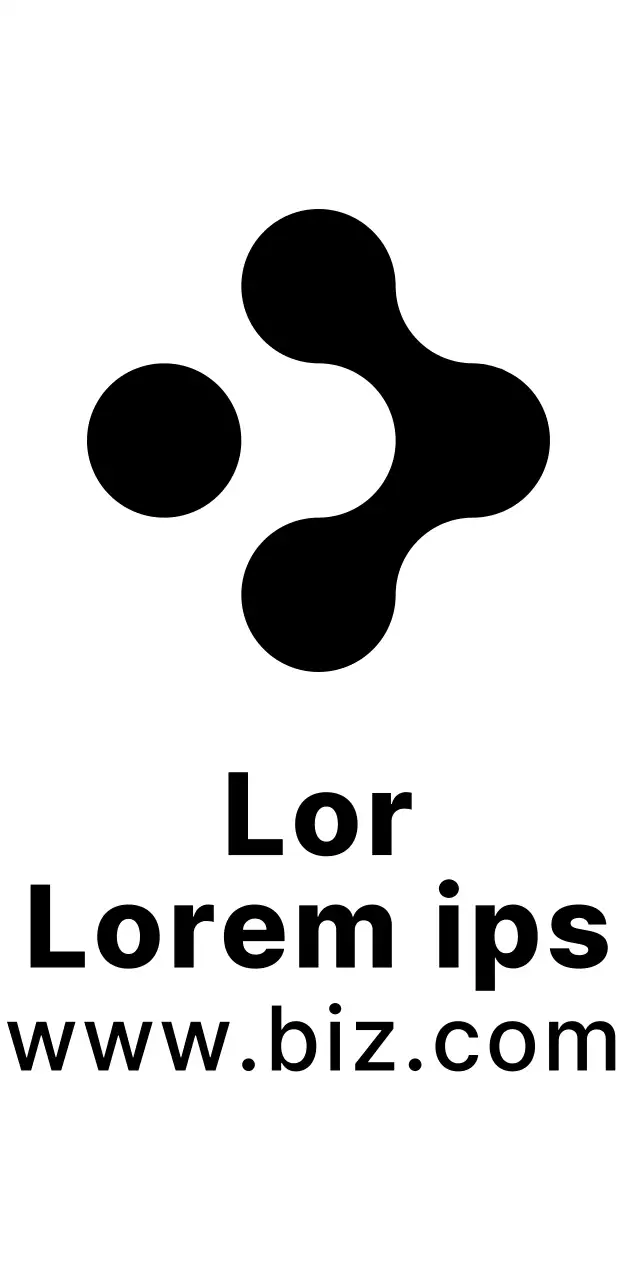 Sauberes und einfaches Logo mit rundem Symbol in Schwarz für ein Unternehmen