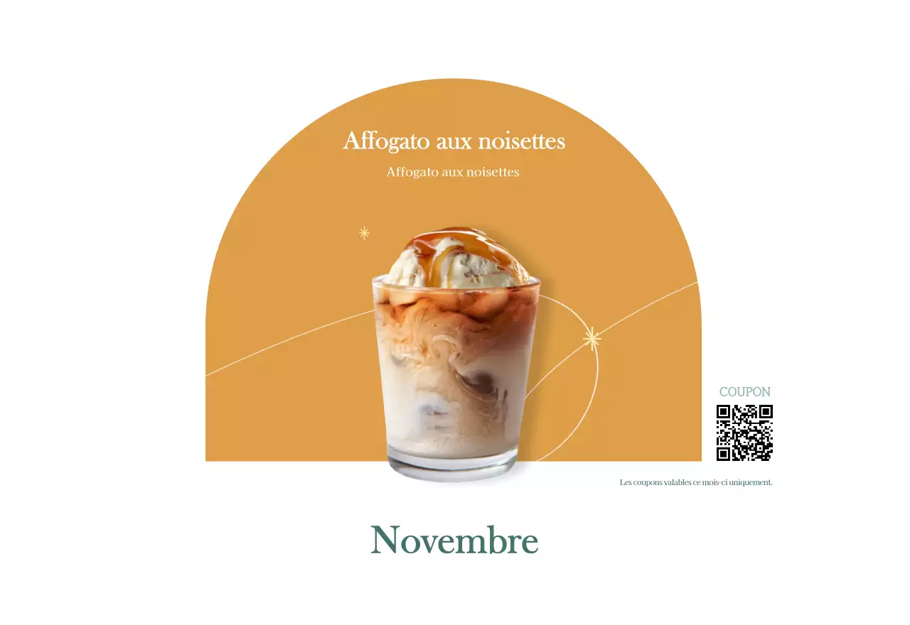 Calendrier des cafés avec recommandation de la boisson du mois