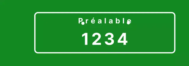 Numéro vert simple pour les voitures