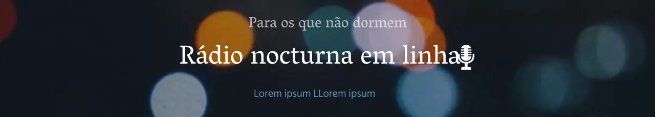Emoção escura e azul-marinho na rádio nocturna online