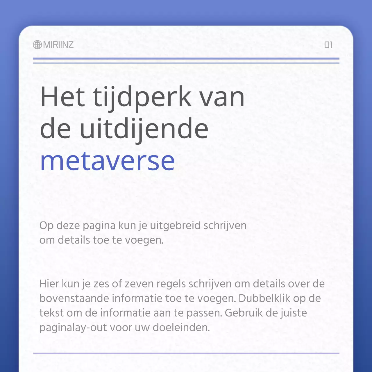 Papierstructuurkaart in blauw en grijsConcept NewsClipping