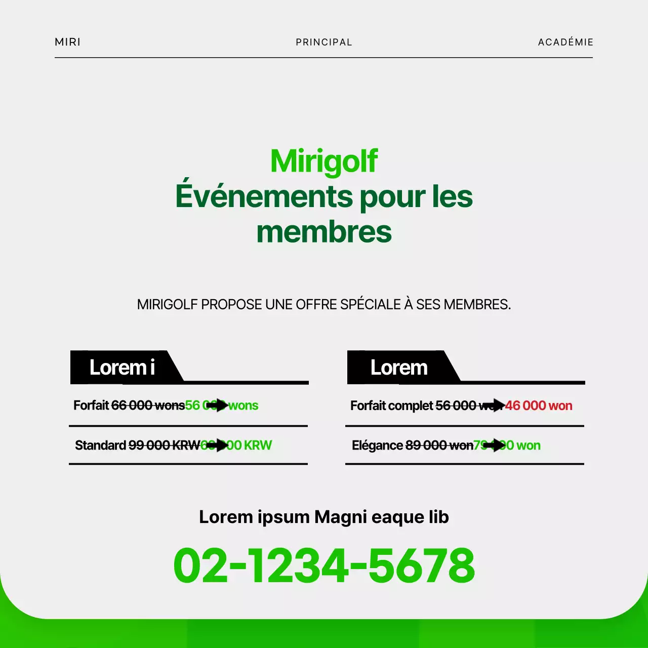 Blessures au golf chez les cartes vertes et grises