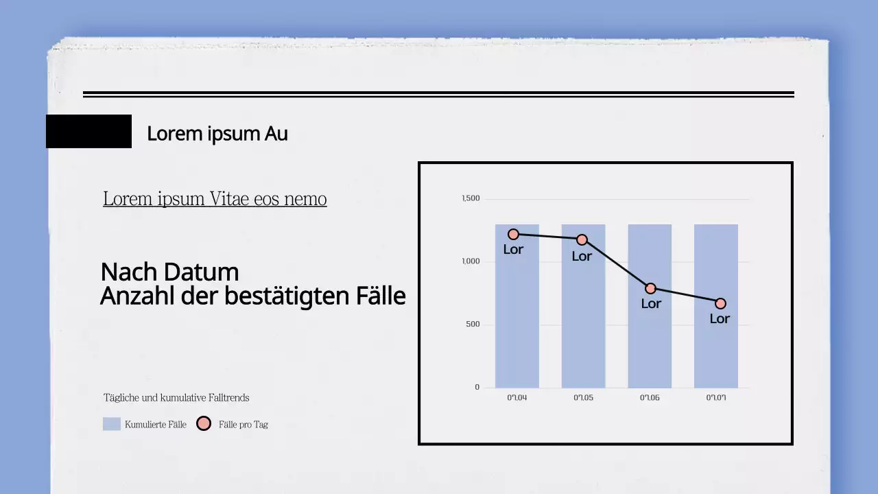 Balken- und Liniendiagramme für Zeitungskonzepte