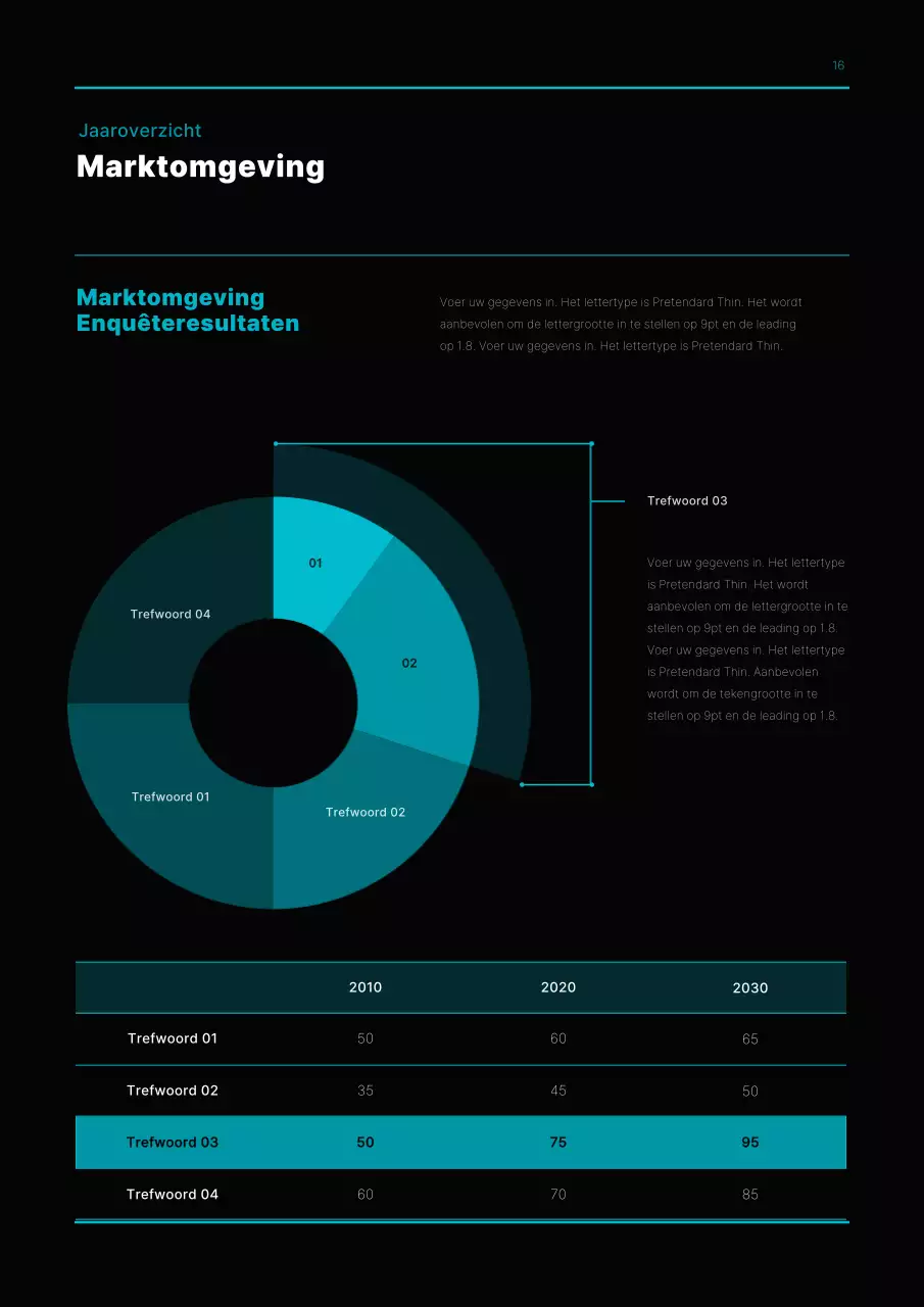 Eenvoudig concept ondernemingsplan in lichtblauw en zwart