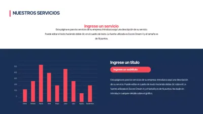 Infografía de diseño gráfico con un concepto limpio en rojo y azul marino