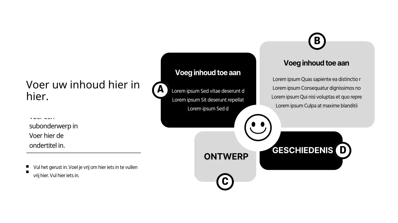 Een leuke conceptagenda in zwart-wit