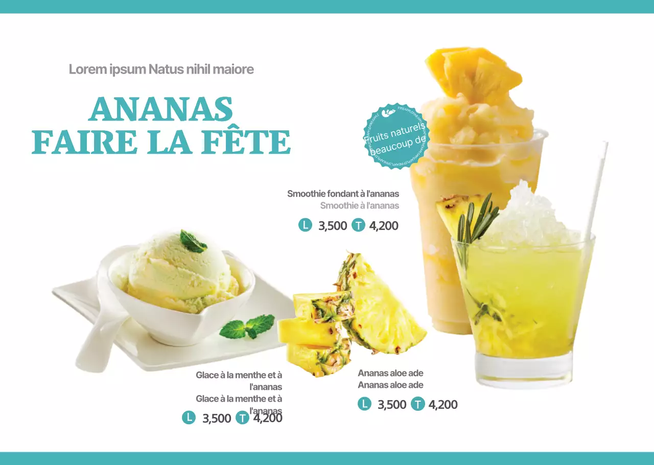 Dessert à l'ananas Basic Style