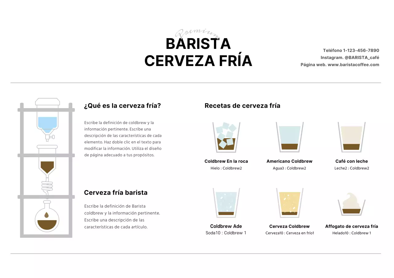 Brown Bean Illustration Cafe Postal de producto