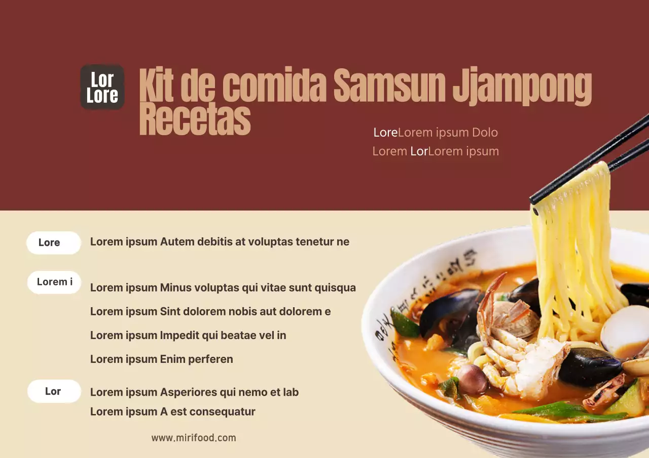 Fotografía de alimentos Receta de kit de comida china intensa